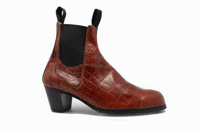 Cocodrilo modelo boto. Custom Begoña Cervera Flamenco Shoes